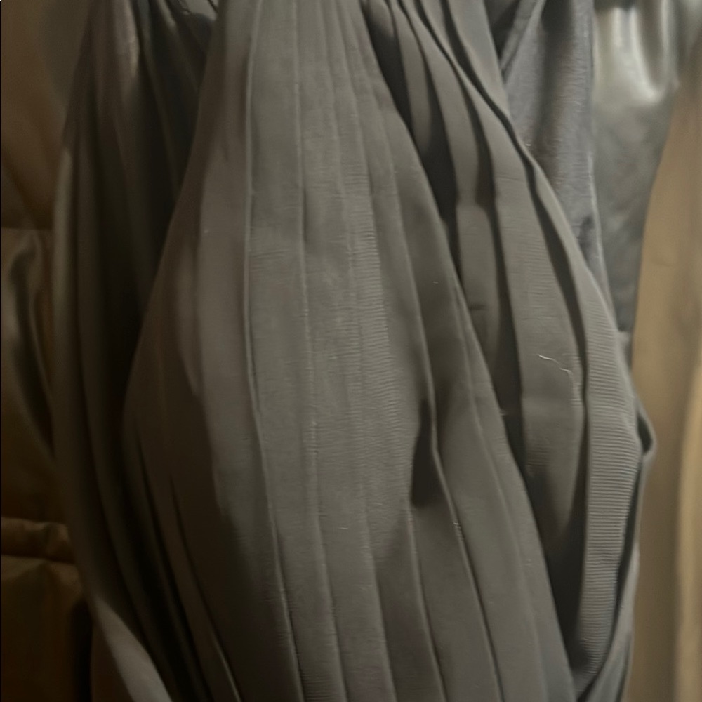 Elegant Black Pleated Scarf